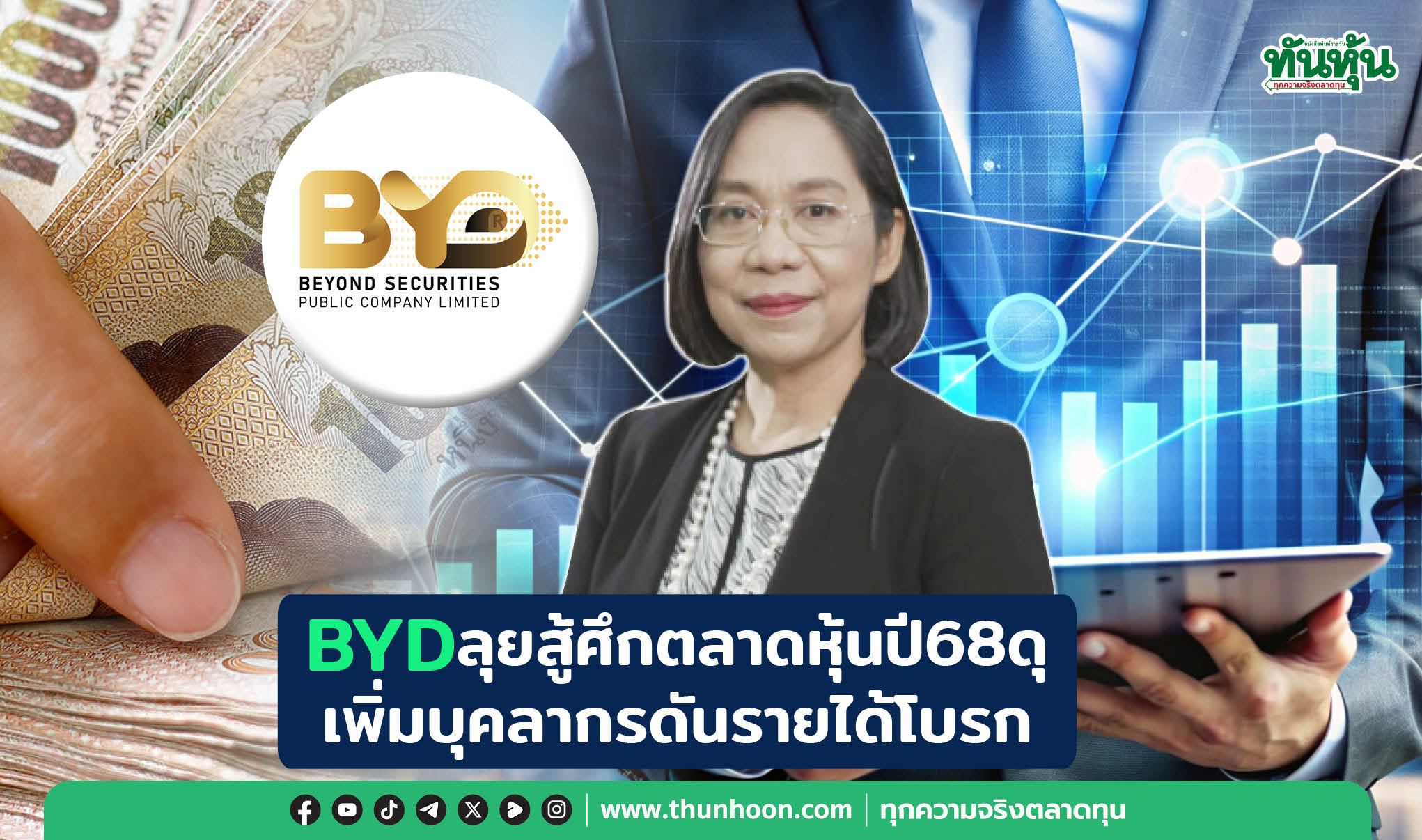 BYDลุยสู้ศึกตลาดหุ้นปี68ดุ เพิ่มบุคลากรดันรายได้โบรก